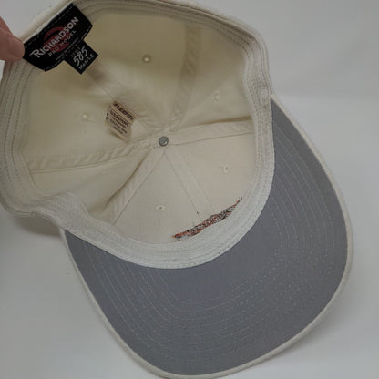 Tiger MH Football Fitted Hat Cream M/L Solid Embroidered Richardson