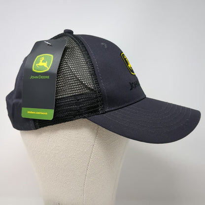 John Deere Snapback Gray One Size Mesh Trucker Hat Embroidered Run Your World