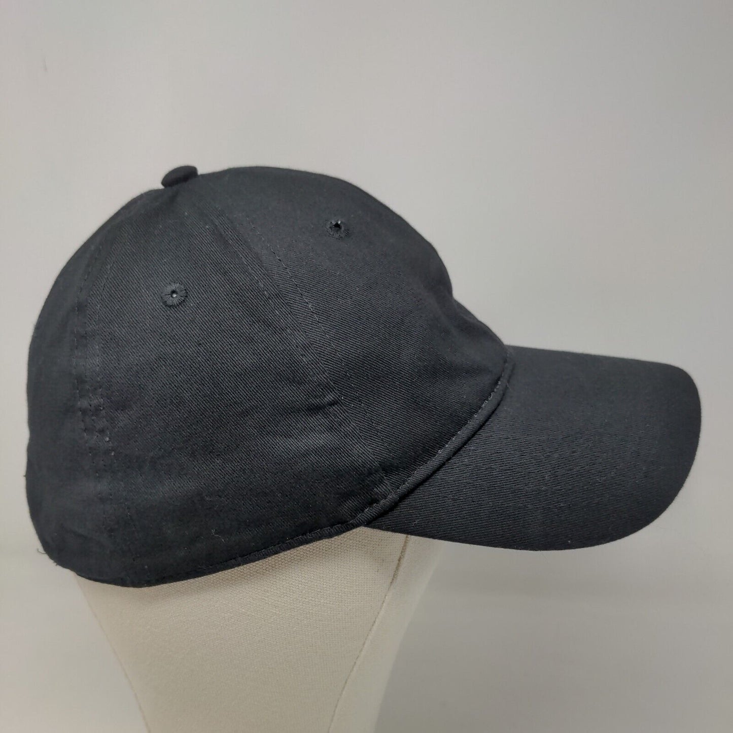 Unbranded Men's Strapback Hat Black Soot Size OSFM Blank Adjustable