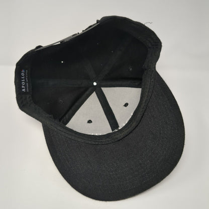 Johnnie & Soda Snapback Hat Black One Size Adjustable Apollo 6 Panel