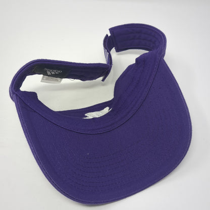 PHS Sun Visor Hat Purple OS Adjustable Strap Lightweight Embroidered Adidas