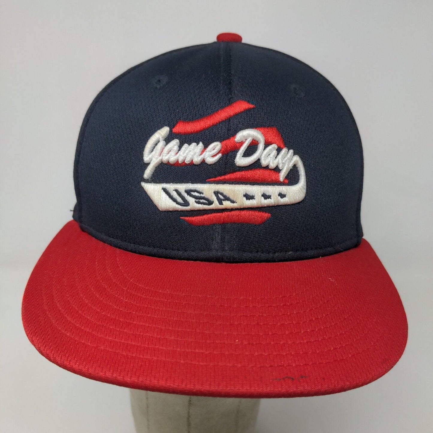 Richardson Men's Fitted Hat Blue Red Size XS-S PTS40 Disney Team Game Day USA