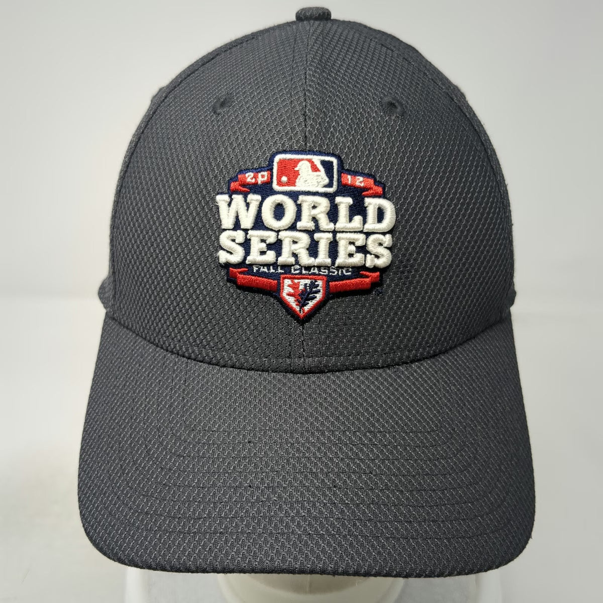 MLB New Era 2012 World Series Fall Classic 39THIRTY Gray Baseball Cap Hat M Logo