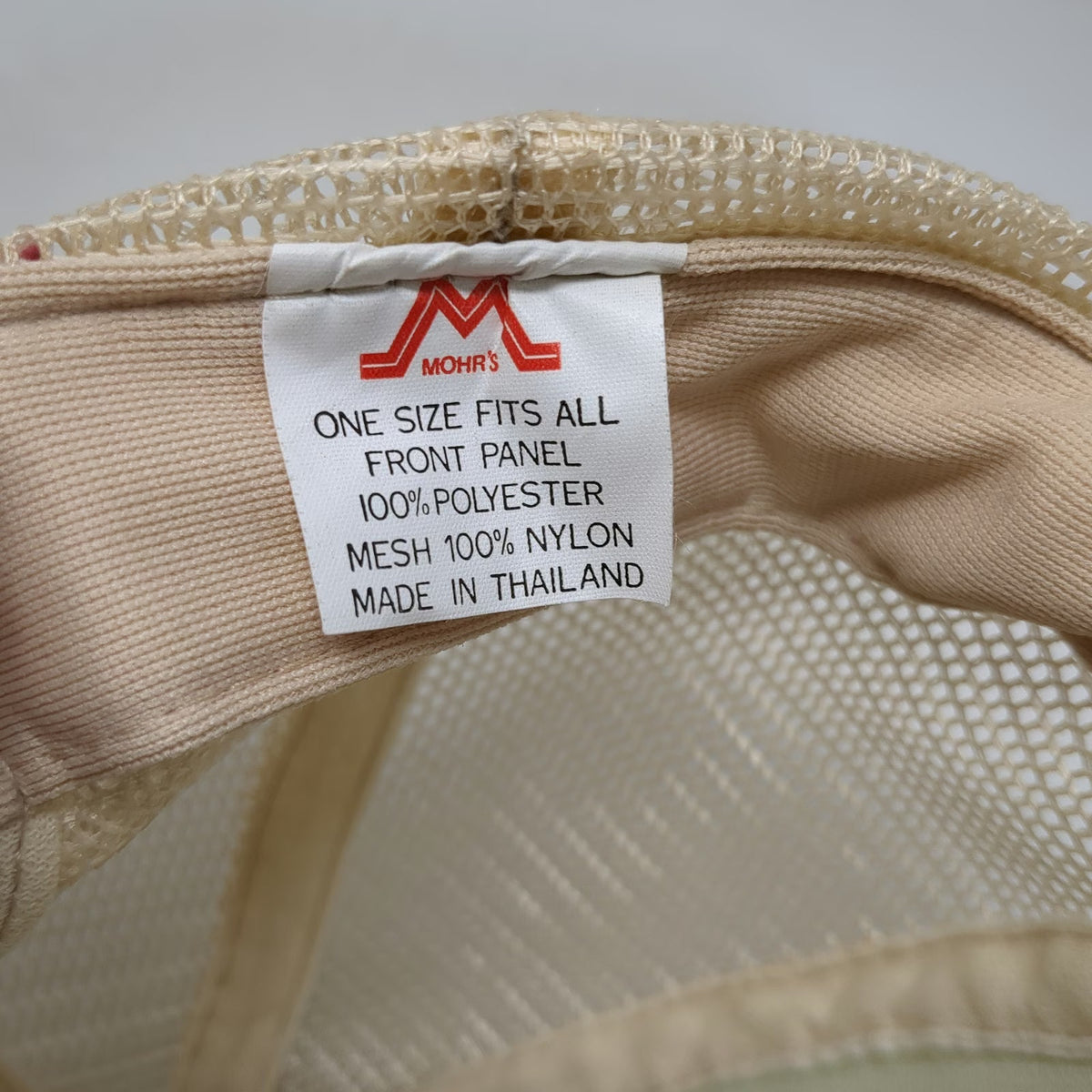 Mohr's Salt Lake Hardware Coming Thru For You Trucker Hat Beige One Size Mesh