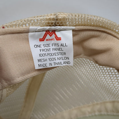 Mohr's Salt Lake Hardware Coming Thru For You Trucker Hat Beige One Size Mesh