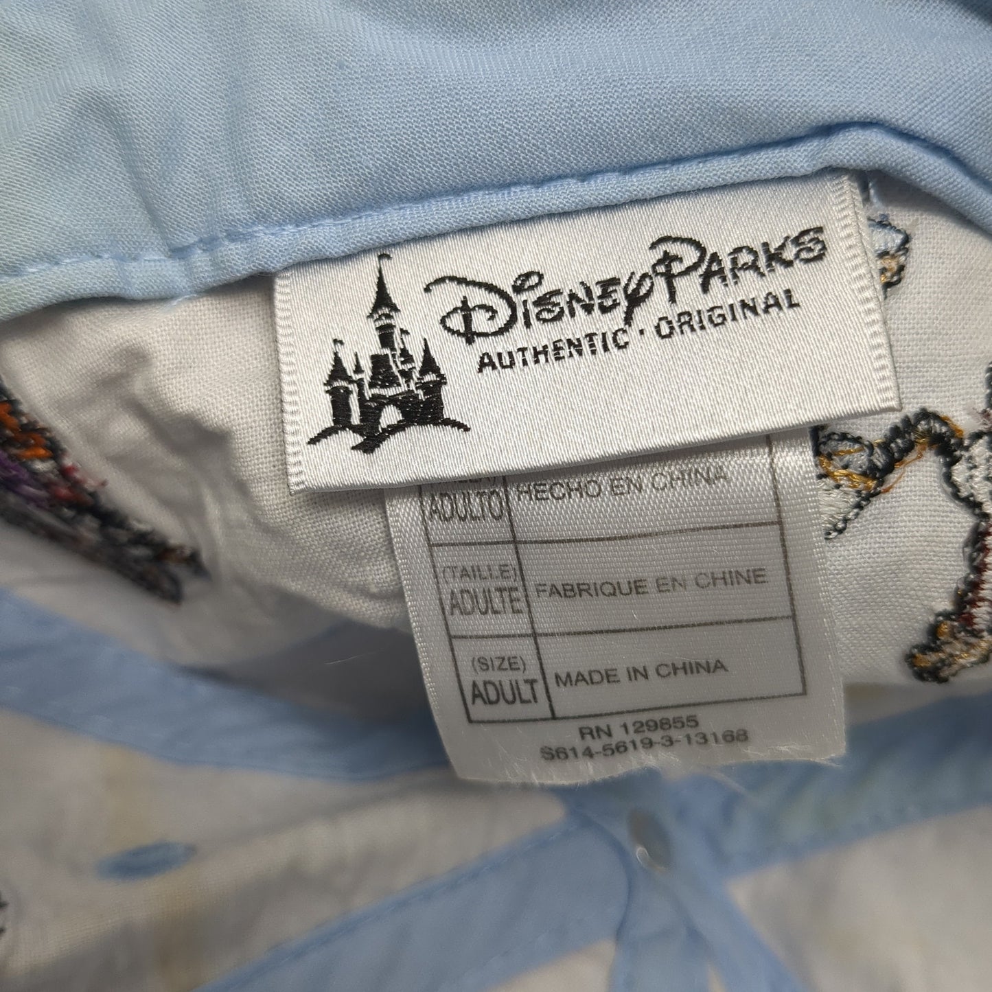 Mickey & Friends Baseball Cap Blue One Size Adjustable Embroidered Disney Parks