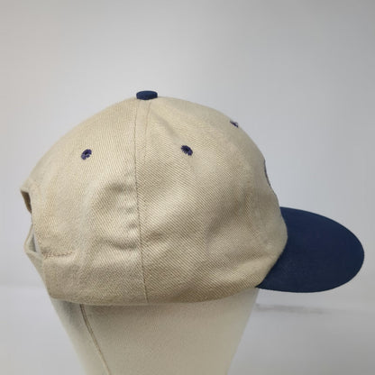 ESKCO GE Aircraft Engines Baseball Cap Beige Blue OSFM Strapback Two Tone Hat