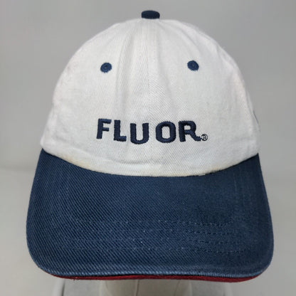 Fluor Strapback Hat White OSFA Embroidered American Flag Colorblock