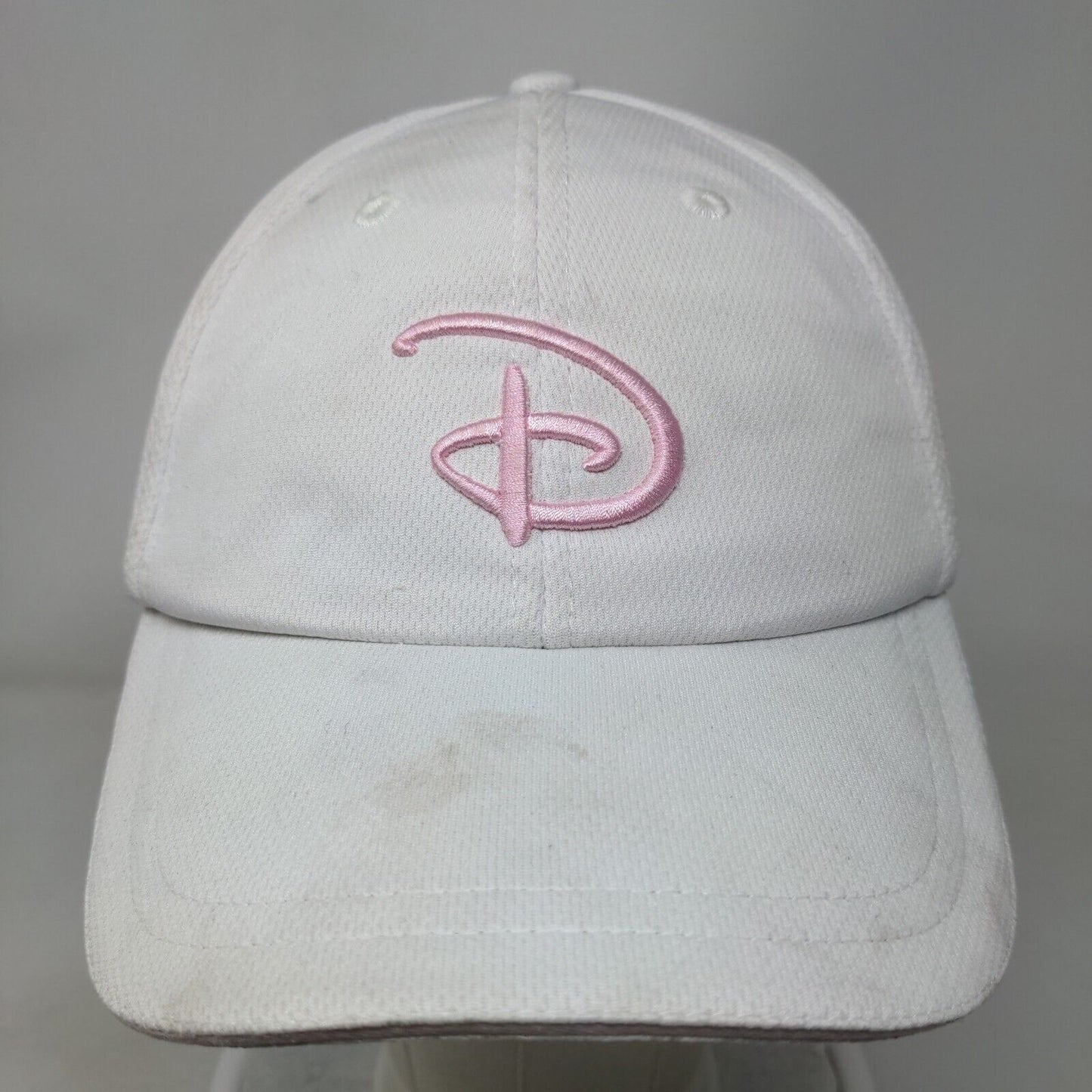 Disney Pink Logo Strapback Hat White Adult Embroidered Adjustable 6 Panel