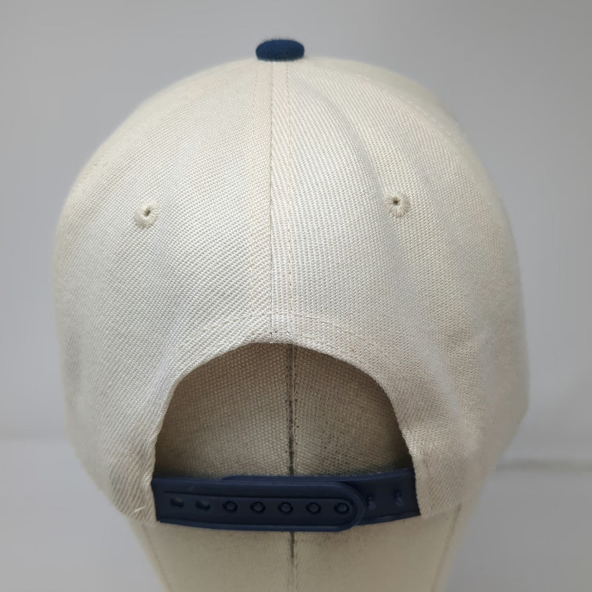 Reno Aces Snapback Hat White Blue Red One Size Script Logo Structured Polyester