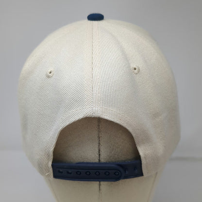 Reno Aces Snapback Hat White Blue Red One Size Script Logo Structured Polyester
