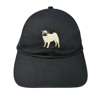 Pug Dog Slideback Baseball Cap Black One Size Adjustable Embroidered Asos