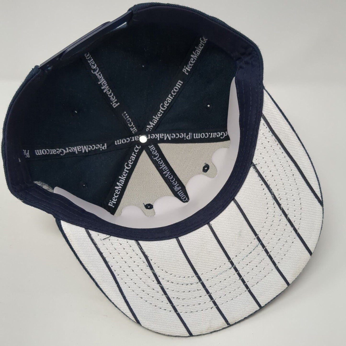 Piecemaker Snapback Hat Blue One Size Adjustable Embroidered 6 Panel
