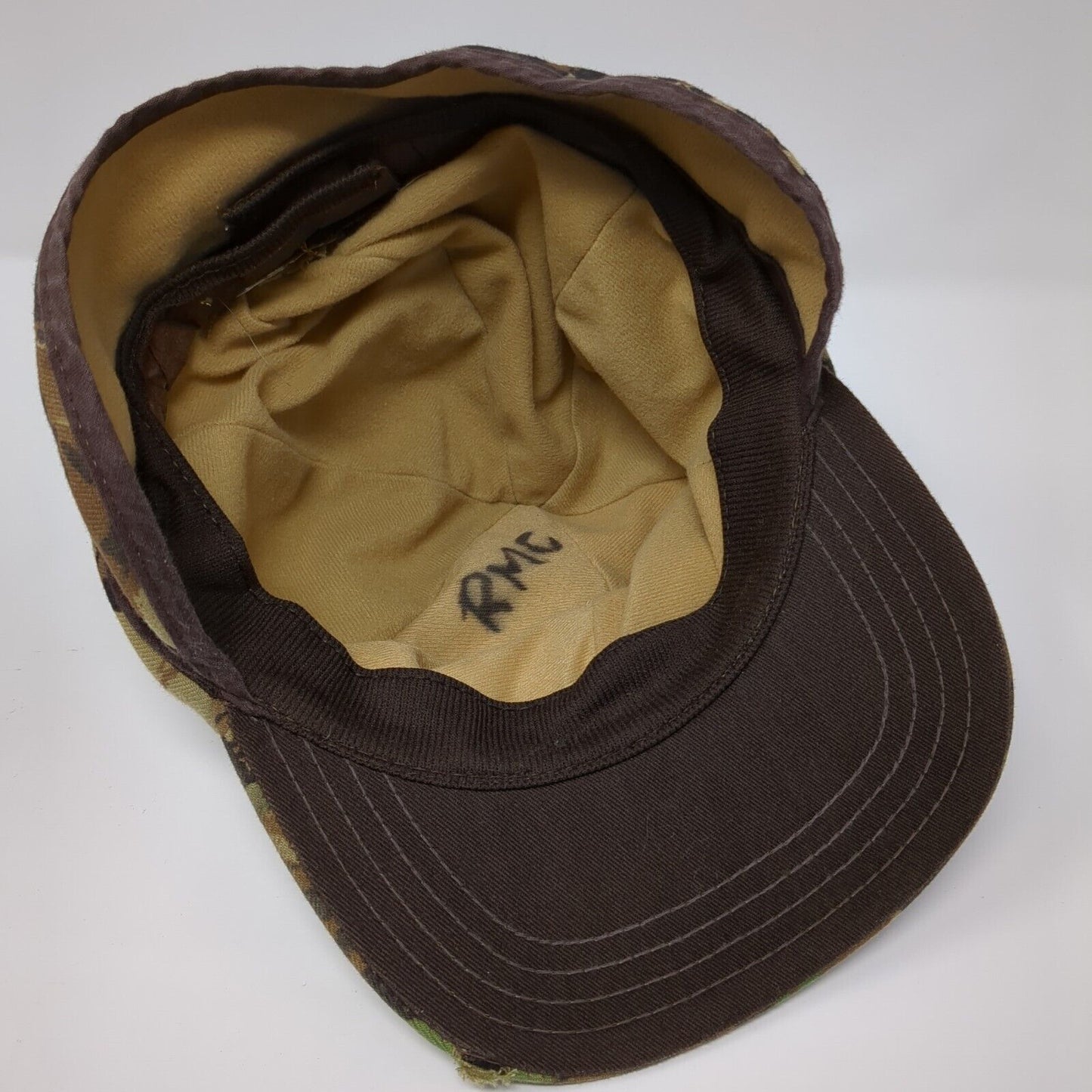 Vintage Cabela's Trapper Hat Camo Brown Green Madein USA Ear Flaps