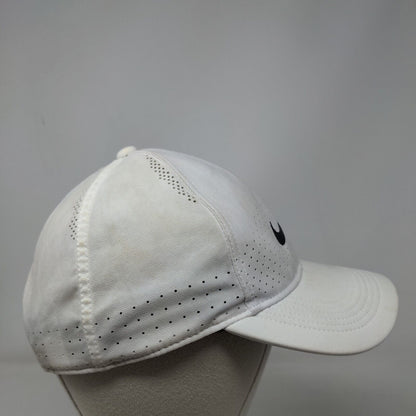 Nike Snapback Hat White OSFM Adjustable Breathable Legacy91 Dri-Fit 6 Panel