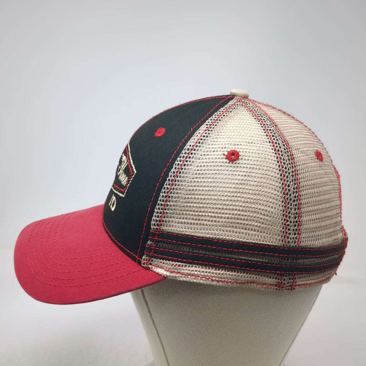 Grand Premium Trucker Hat Black Beige One Size Camp Ida-Haven McCall ID Snapback