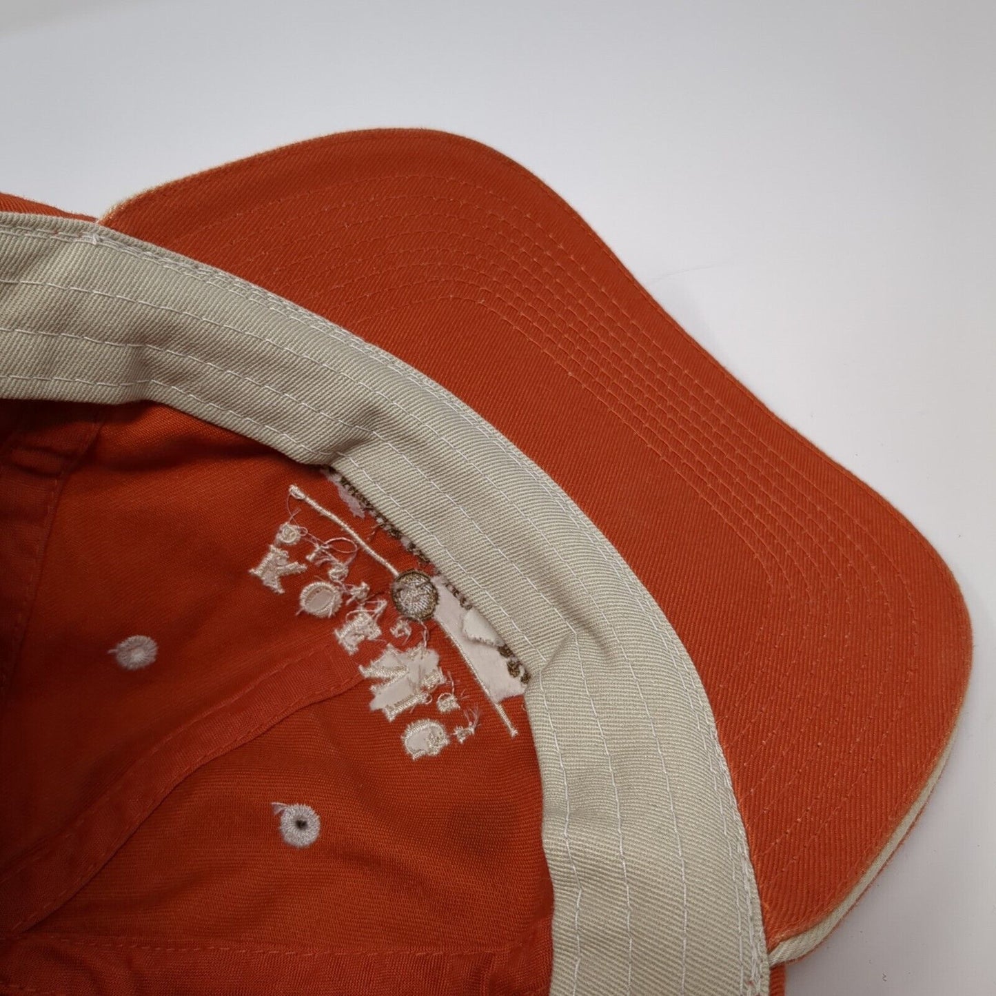 Koenig Distillery Vodka Famous Idaho Potato Slideback Hat Orange OS Fahrenheit