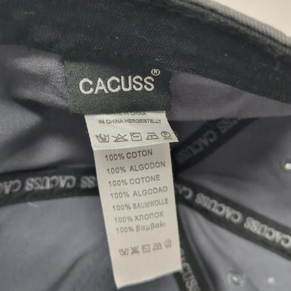 Cacuss Slideback Baseball Cap Gray One Size Adjustable 6 Panel Cotton
