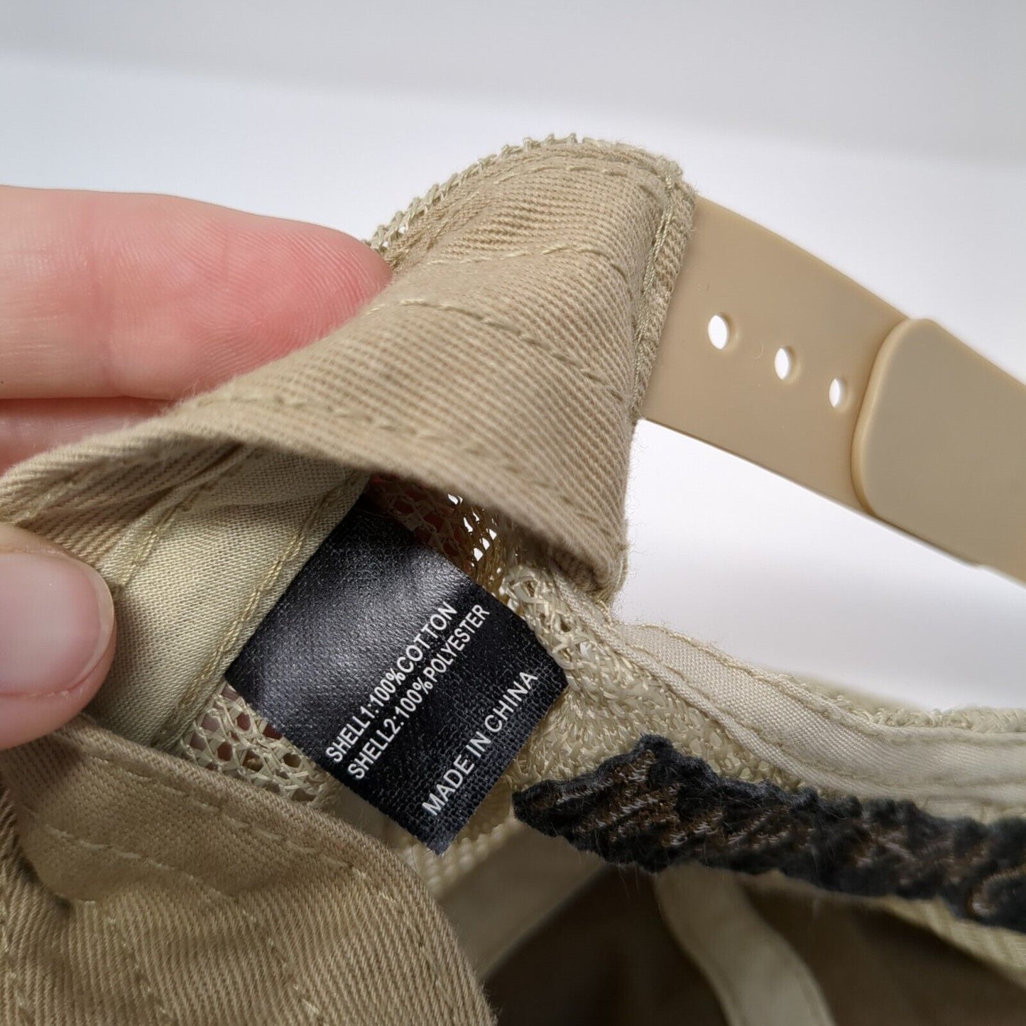 Chica's Futbol Club Snapback Trucker Hat Tan M/L Mesh Back Embroidered