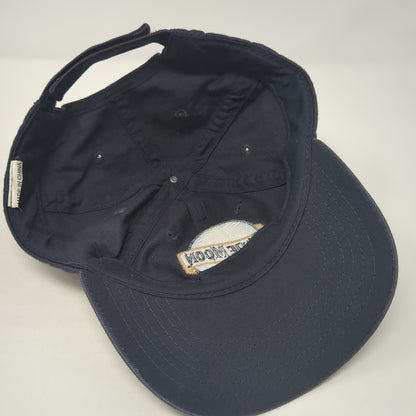 Blue Moon Strapback Hat Blue One Size Adjustable Embroidered Outdoor