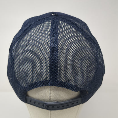 Police Training Institute Snapback Rope Trucker Hat Blue One Size Mesh Back