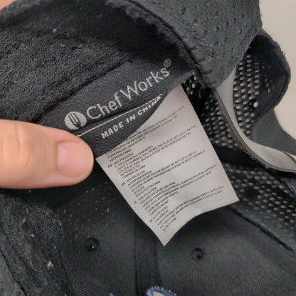 CH Slideback Hat Black One Size Adjustable Embroidered Breathable Chef Works