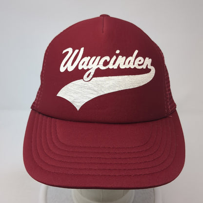 Waycinden Snapback Trucker Hat Red Medium Mesh Back Designer Award