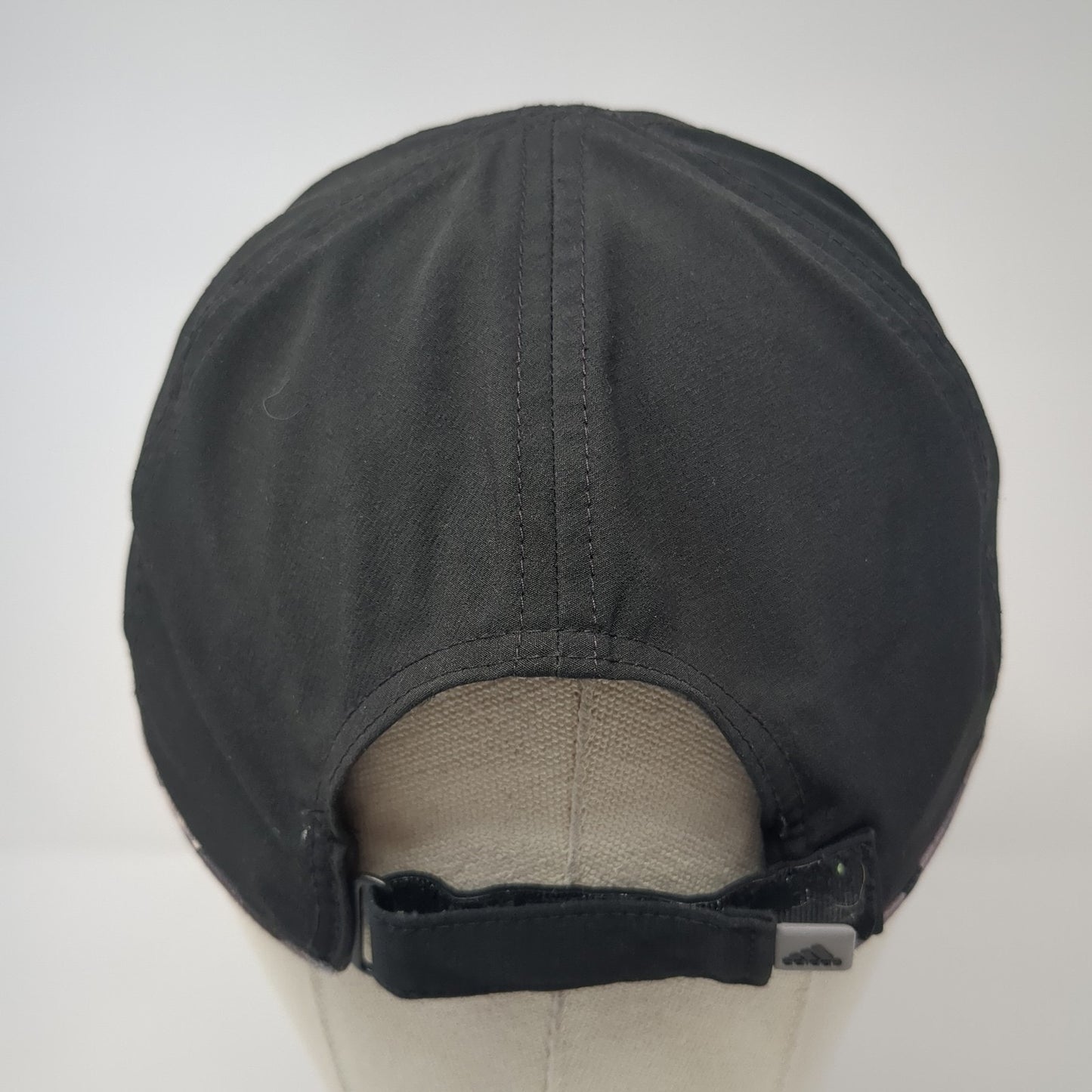 Adidas Strapback Hat Black One Size Embroidered Logo 3 Stripes Spell Out