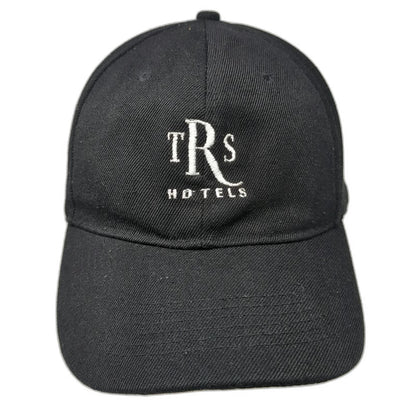 TRS Hotels Logo Black Baseball Cap One Size Embroidered Strapback Hat 6 Panel