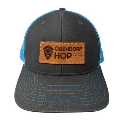 Obendorf Hop Leather Patch Snapback Trucker Hat Multi One Size Mesh Back