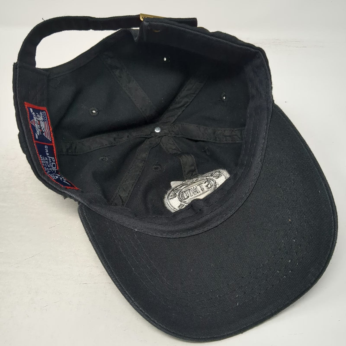 Polar USA Baseball Cap Black OSFM GTMO Beach Club Sun Sand Surf Slideback Hat