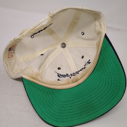Boogies Diner Georgetown Snapback White Blue One Size Green Underbrim Cotton Hat