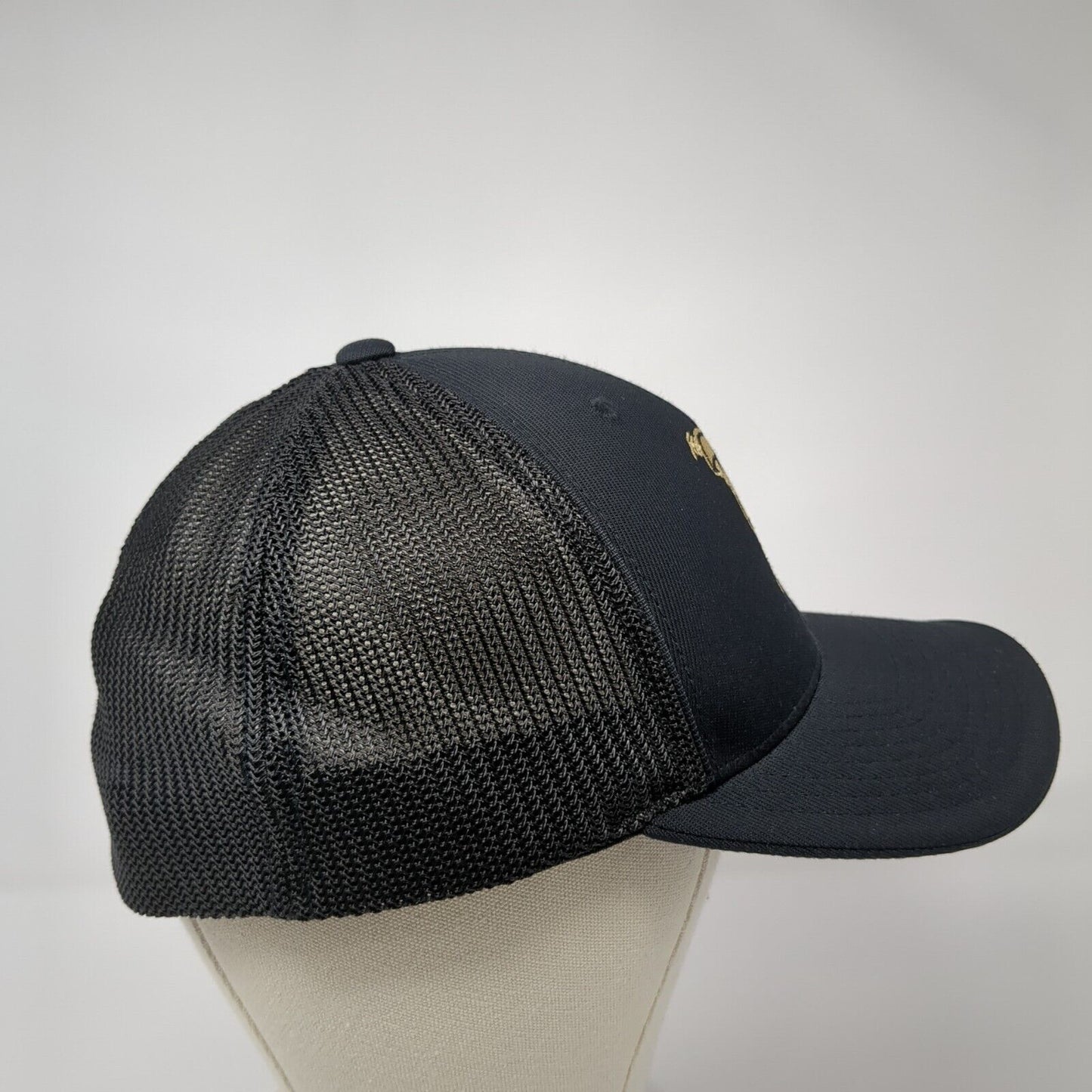 Pacific Headwear Fitted Trucker Hat Black 7 3/8-8 Embroidered Letter K