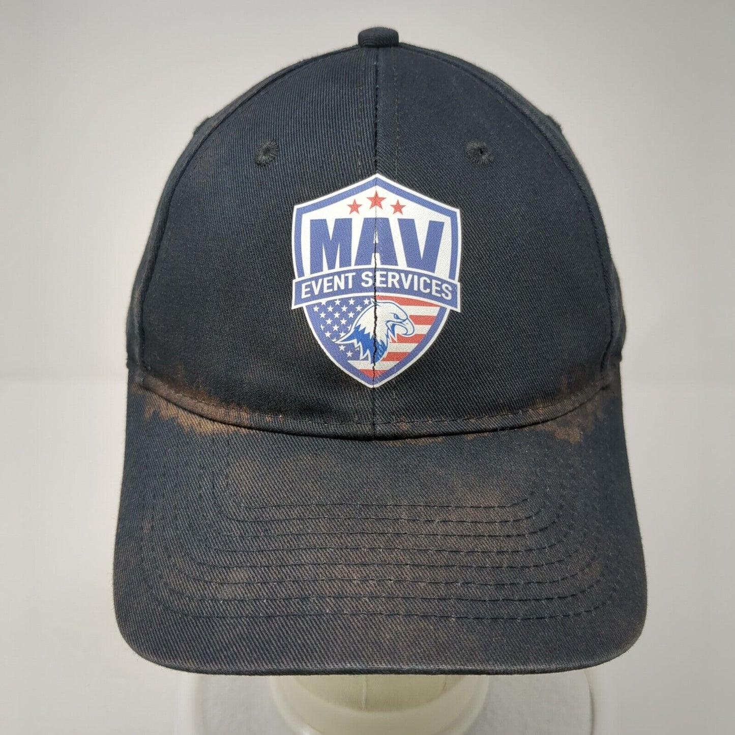 MAV Event Services Strapback Hat Black One Size 6 Panel Port & Company