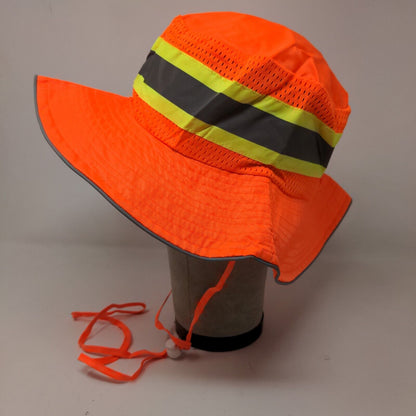 Ironwear Men's Boonie Hat Orange Reflective Safety 100% Polyester