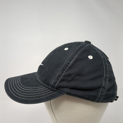 Nike Slideback Hat Black One Size Adjustable Embroidered Swoosh 6 Panel Cotton