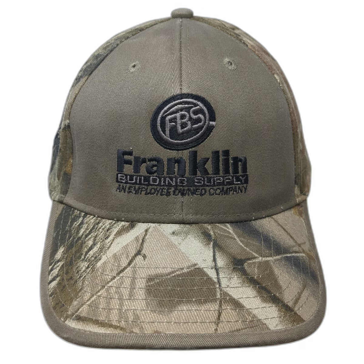 Kati Baseball Cap Brown Camo Franklin Building Supply One Size Slideback Hat