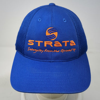 Port Authority Baseball Cap Blue OSFM Strata Mesh Side Panels Embroidered Hat