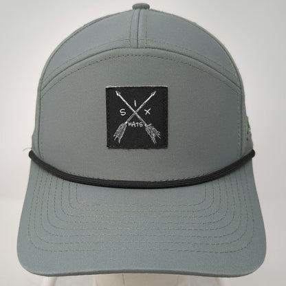 Six Hats Trucker Hat Green One Size Rope Crossed Arrows Patch Snapback hat