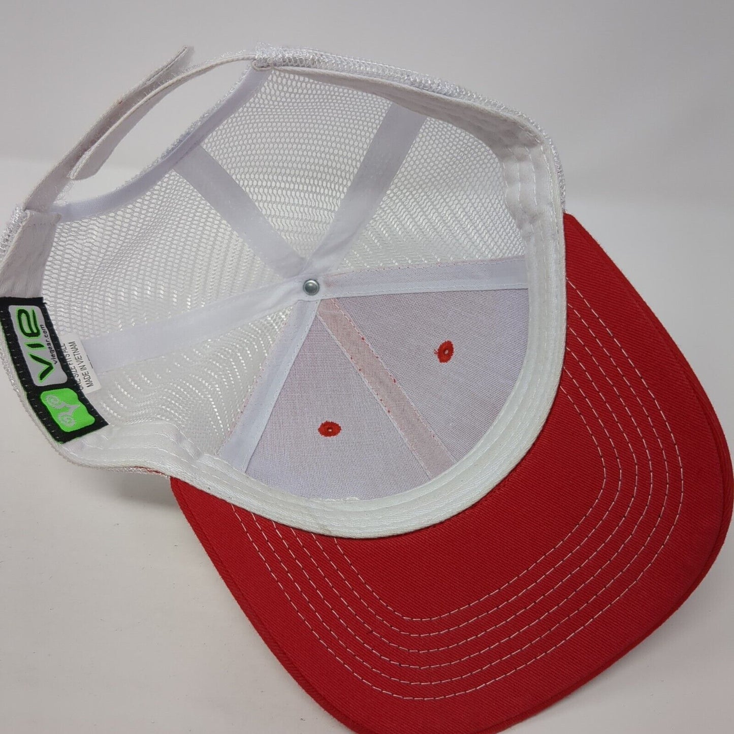 Crop Production Services Parma ID Strapback Trucker Hat Red OS Mesh Back Vie