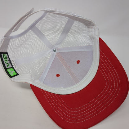 Crop Production Services Parma ID Strapback Trucker Hat Red OS Mesh Back Vie