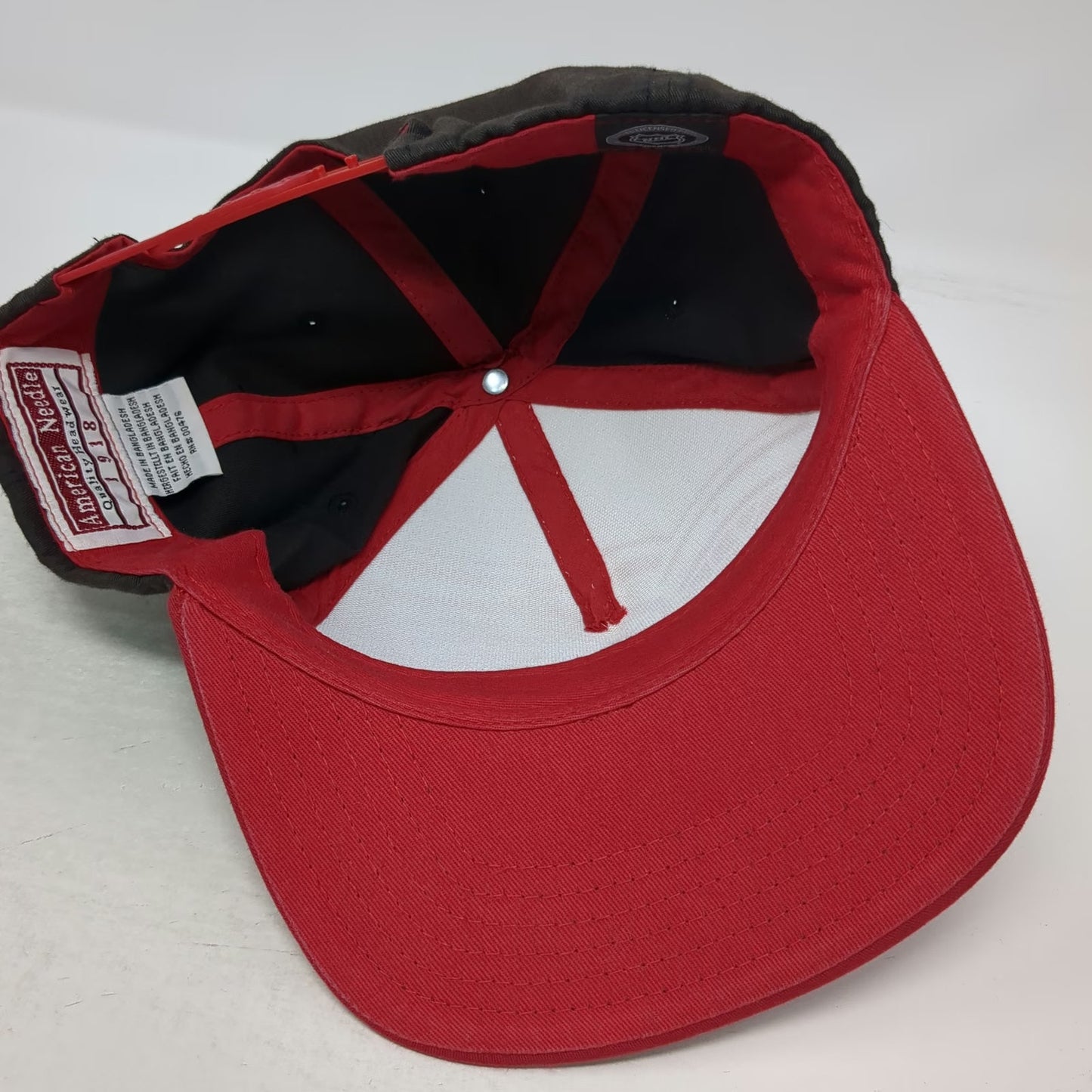American Needle Detroit Red Wings NHL 5 Panel Snapback Hat Black Red White OSFM