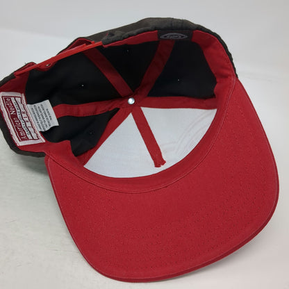American Needle Detroit Red Wings NHL 5 Panel Snapback Hat Black Red White OSFM