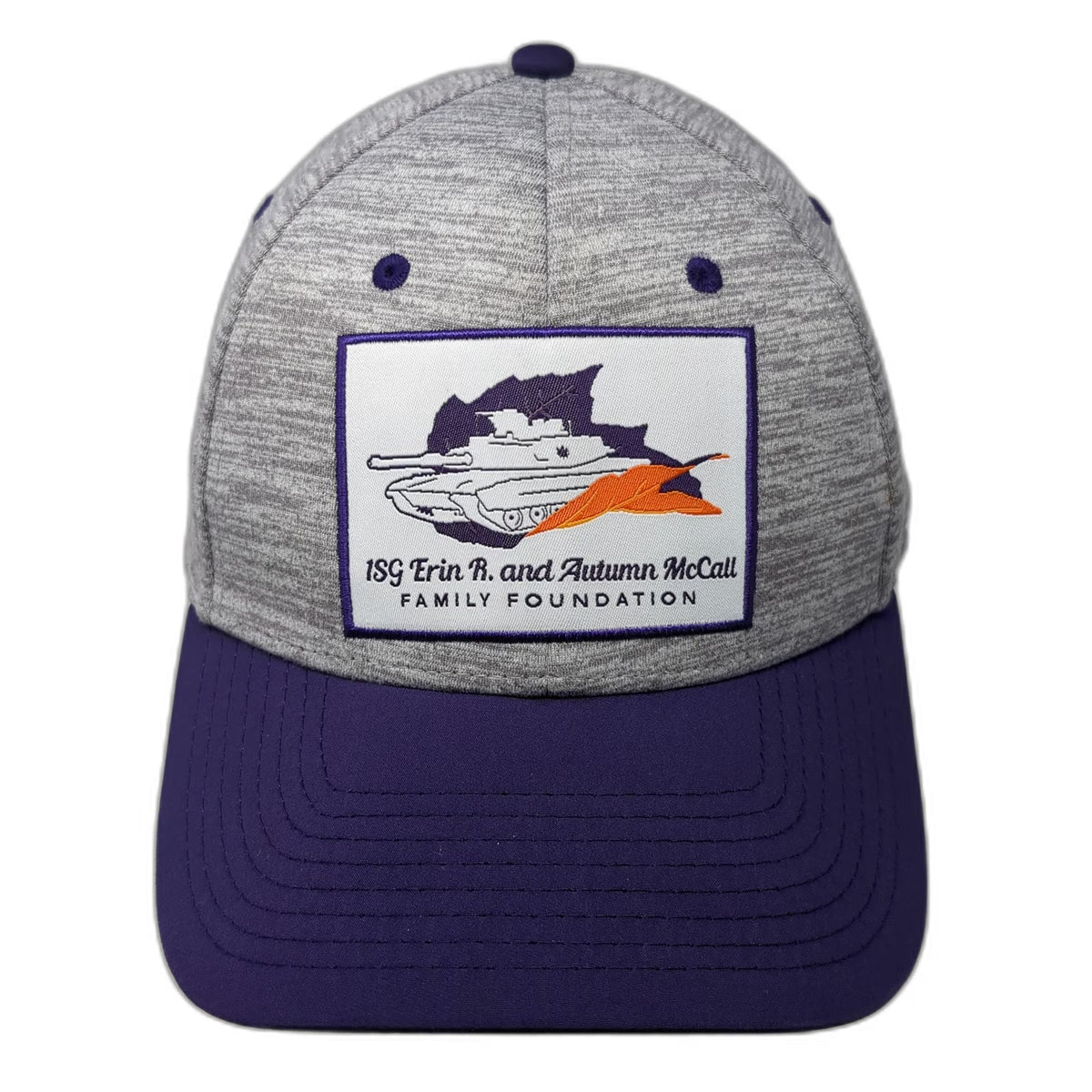The Game Snapback Gray Purple One Size Family Foundation Tank Logo Patch Hat