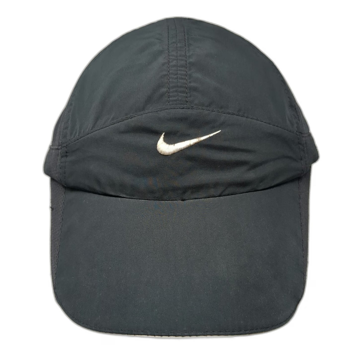 Nike Baseball Cap Black One Size Dri-Fit Mesh Adjustable Strapback Running Hat