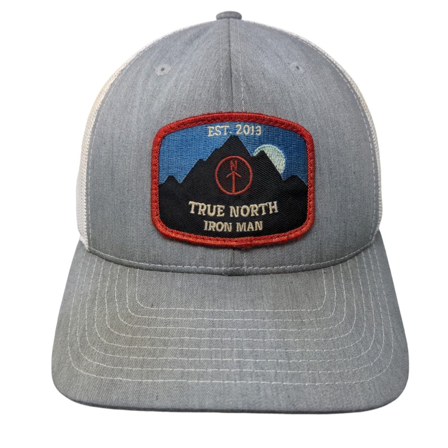 True North Iron Man Patch Snapback Mesh Back Trucker Hat Gray One Size