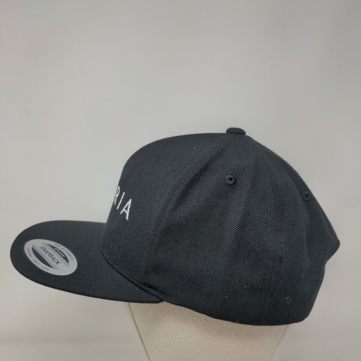 Suforia Snapback Hat Black One Size Embroidered 6 Panel Yupoong