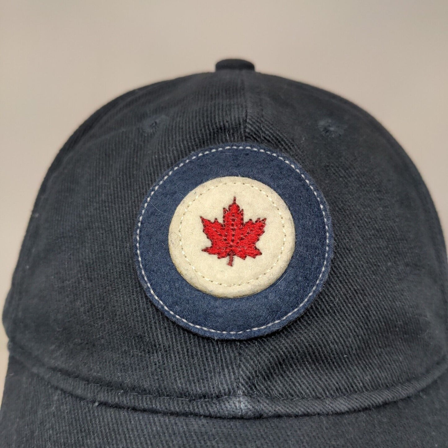 Red Cano Men's Strapback Hat Blue Adjustable Embroidered Canada Logo