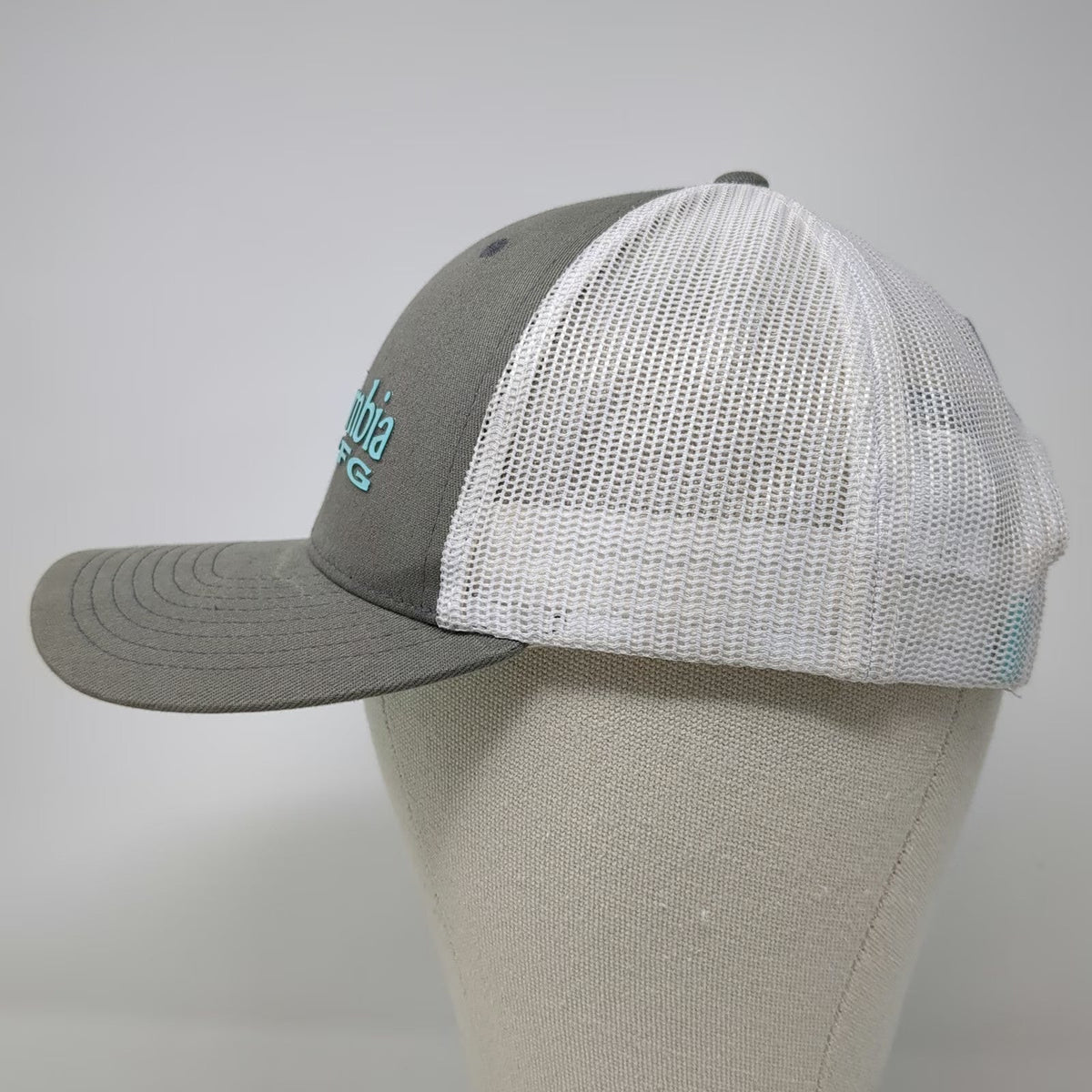 Columbia Trucker Hat Gray One Size PFG Performance Fishing Mesh Snapback Logo