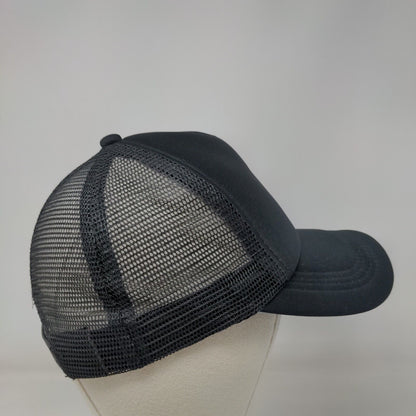 Bear Skull Snapback Mesh Back Trucker Hat Black One Size Adjustable